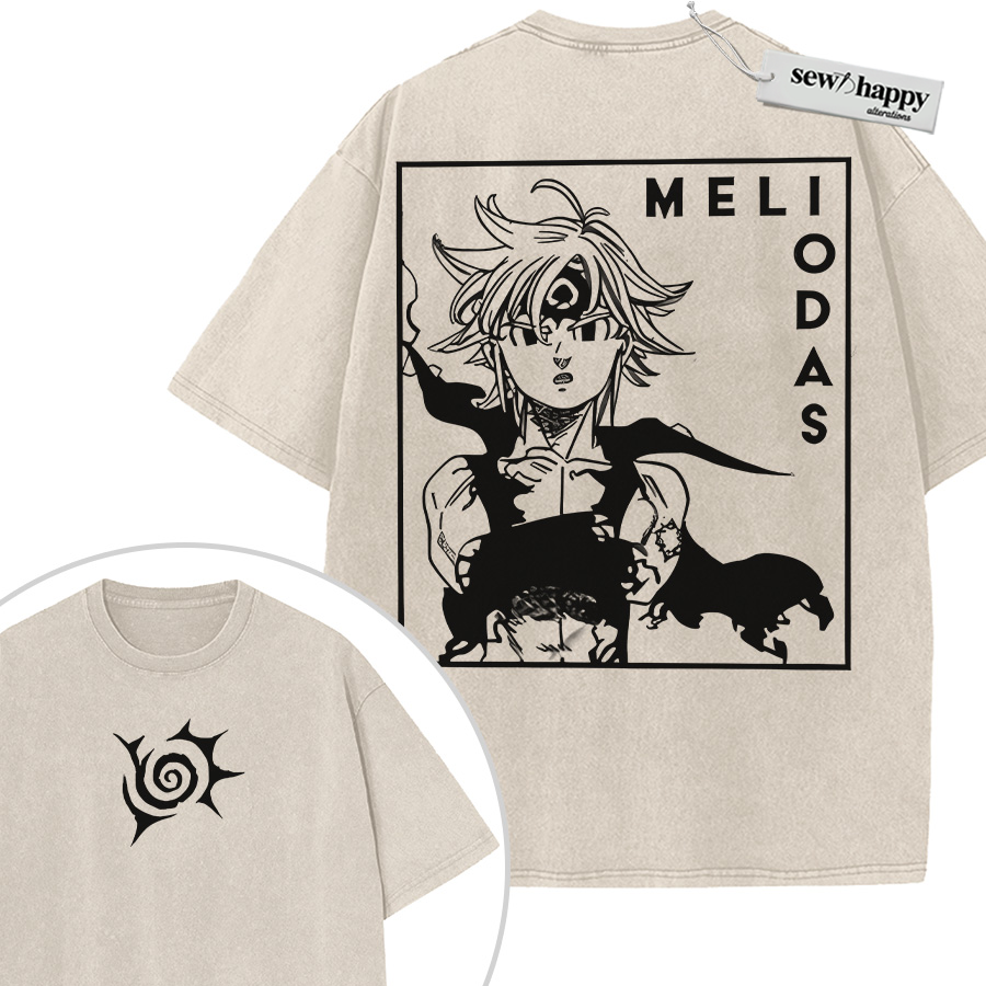 Wash Tee Meliodas Shirt, Seven Deadly Sins Shirt, Anime Shirt, Vintage Tee 2-Sided Wash Tee Meliodas Shirt, Seven Deadly Sins Shirt, Anime Shirt, Vintage Tee 2-Sided