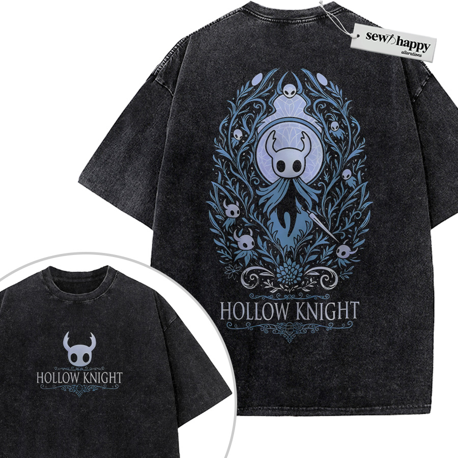 Wash Tee Hollow Knight Shirt, Game Shirt, Vintage Tee 2-Sided