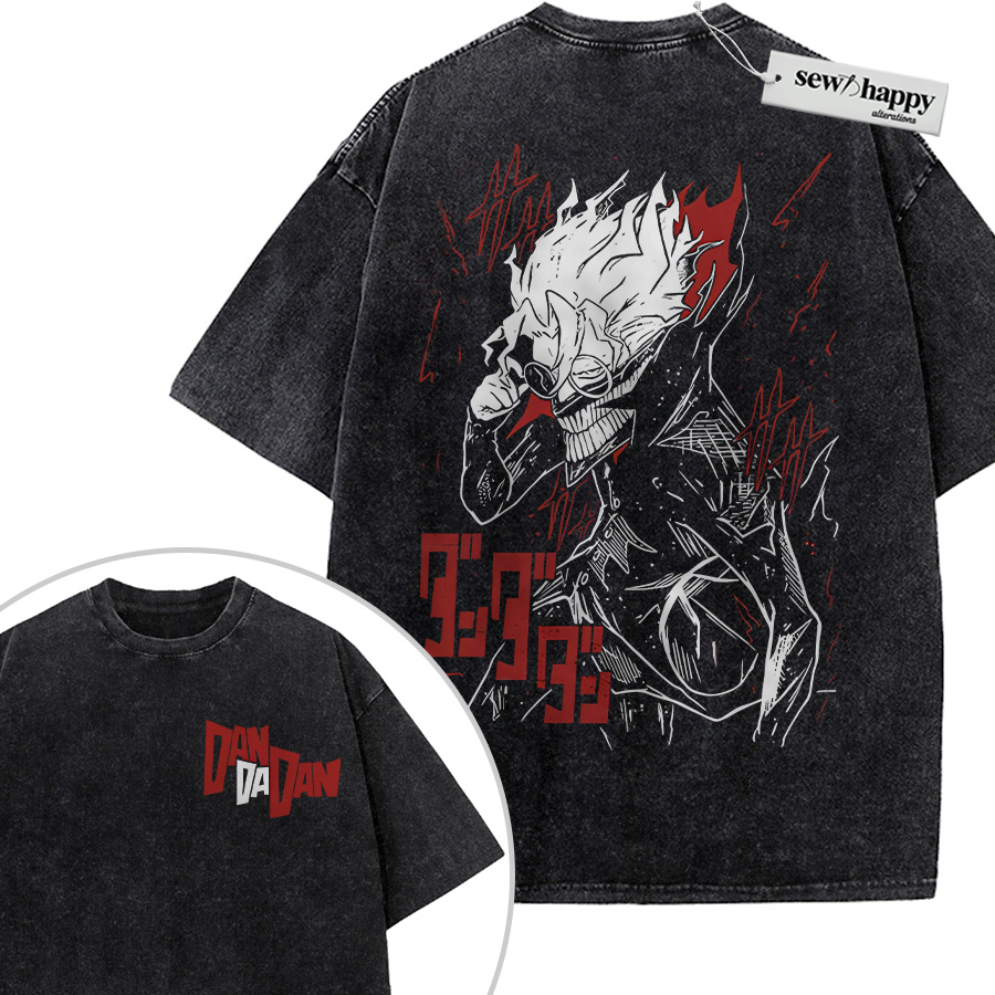 Wash Tee Okarun Shirt, Ken Takakura Shirt, Dandadan Shirt, Anime Shirt, Vintage Tee 2-Sided