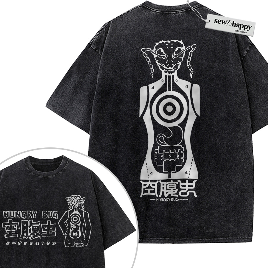Wash Tee Hungry Bug Shirt, Dorohedoro Shirt, Anime Shirt, Vintage T-Shirt 2-Sided
