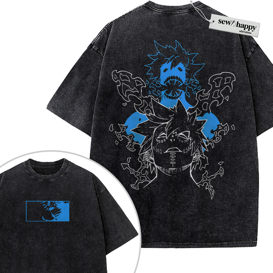 Wash Tee Dabi Shirt, Toya Todoroki Shirt, MHA Shirt, Anime Shirt, Vintage Tee 2-Sided