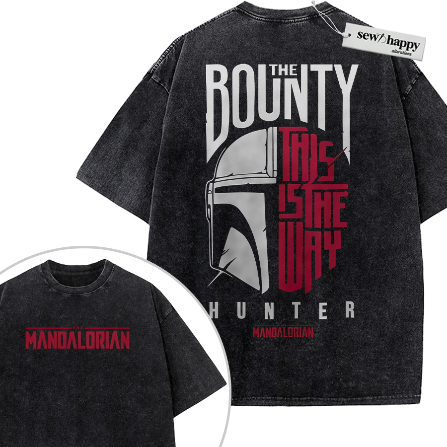 Wash Tee Bounty Hunters Shirt, Star Wars Shirt, Movie Vintage T-Shirt 2-Sided