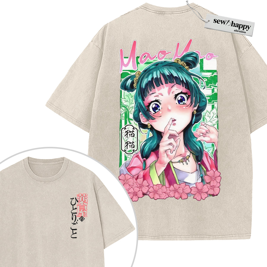 Wash Tee Maomao Shirt, The Apothecary Diaries Shirt, Anime Shirt, Vintage Tee 2-Sided