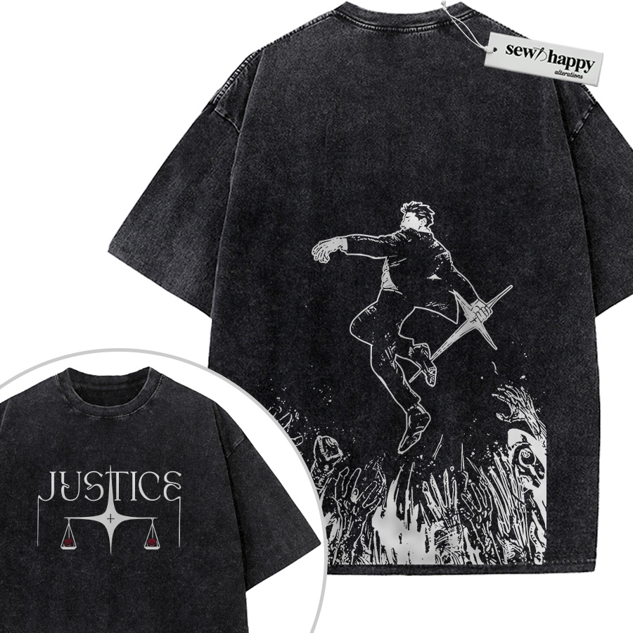 Wash Tee Hiromi Higuruma Shirt, Jujutsu Kaisen Shirt, Anime Shirt, Vintage T-Shirt 2-Sided
