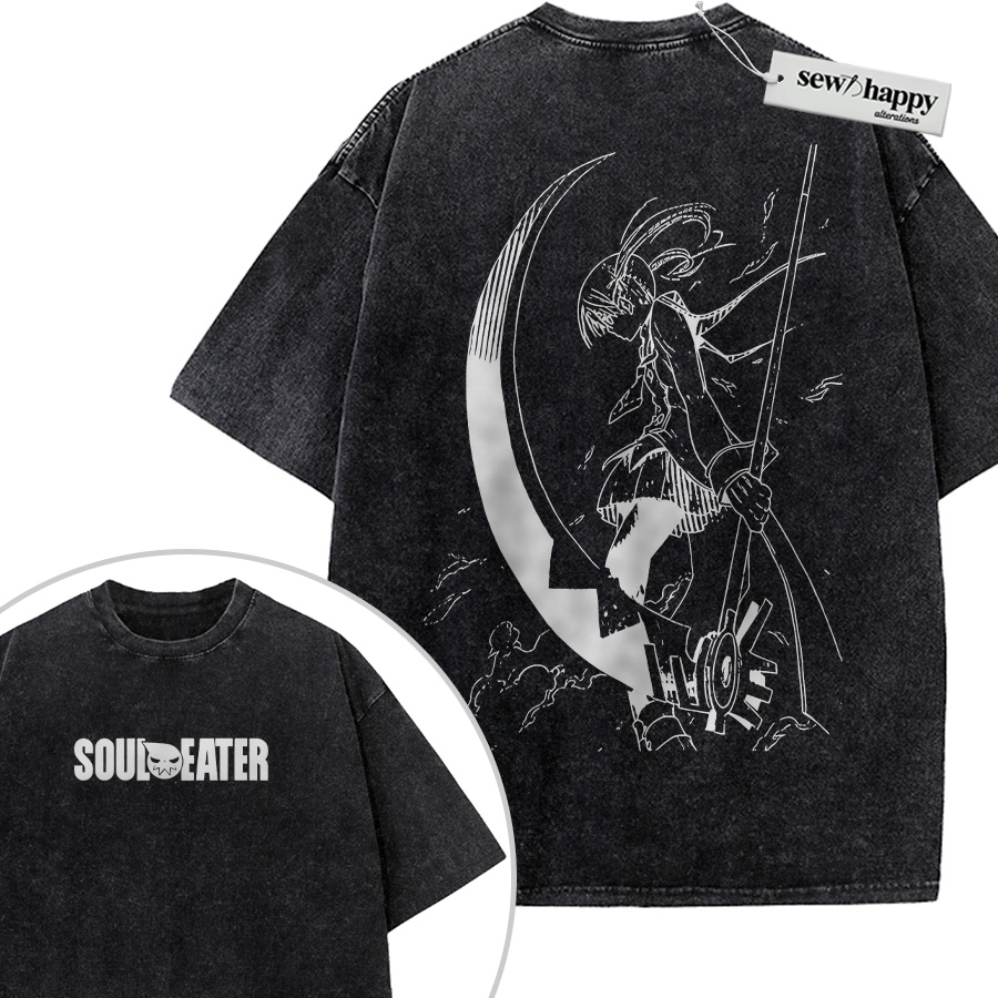 Wash Tee Maka Albarn Shirt, Soul Eater Shirt, Anime Shirt, Vintage Tee 2-Sided Wash Tee Maka Albarn Shirt, Soul Eater Shirt, Anime Shirt, Vintage Tee 2-Sided
