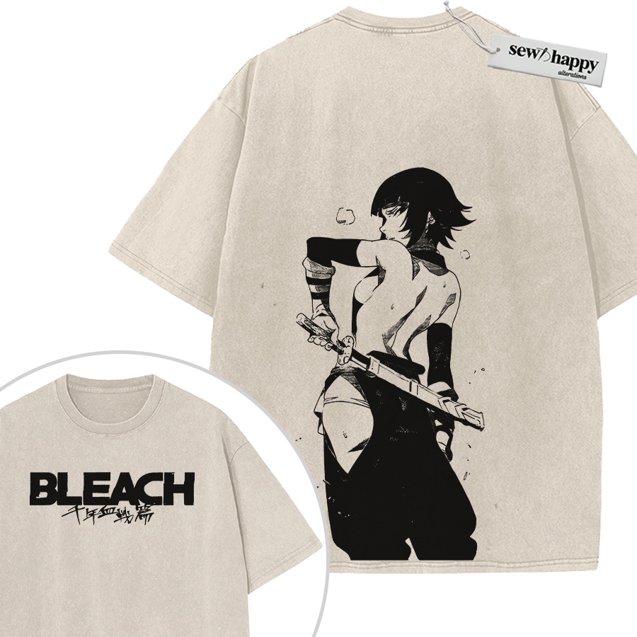 Wash Tee Soi Fon Shirt, Bleach Shirt, Anime Shirt, Vintage Tee 2-Sided