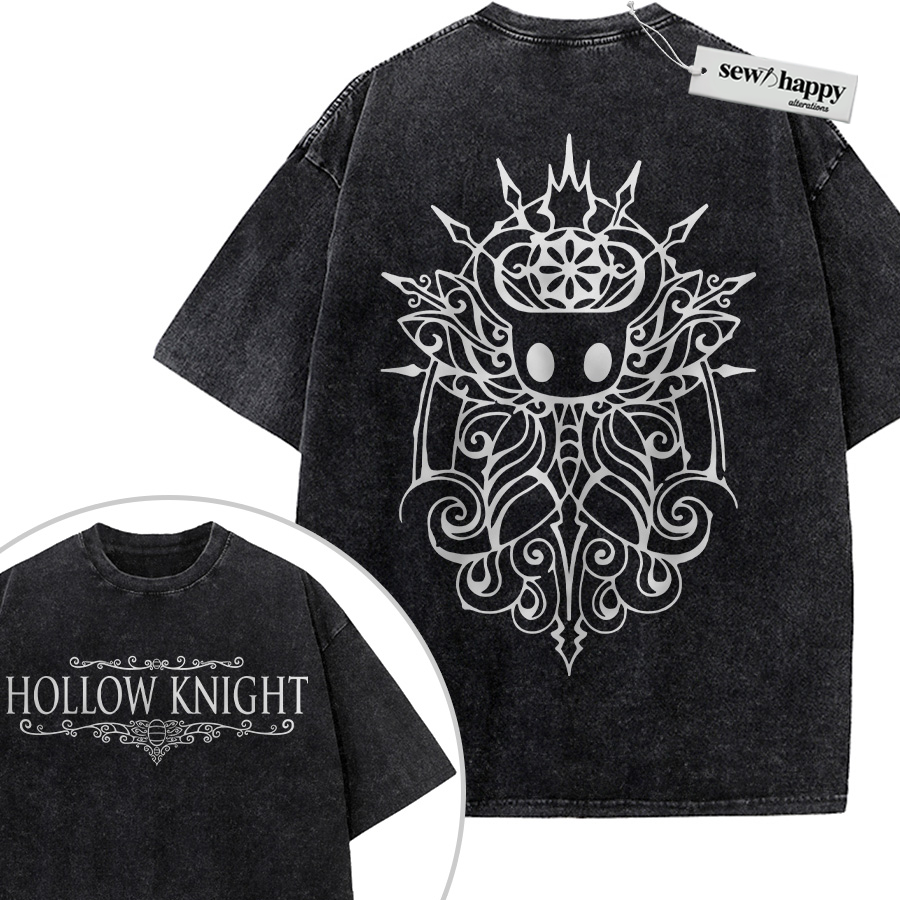 Wash Tee Hollow Knight Shirt, Game Shirt, Vintage Tee 2-Sided