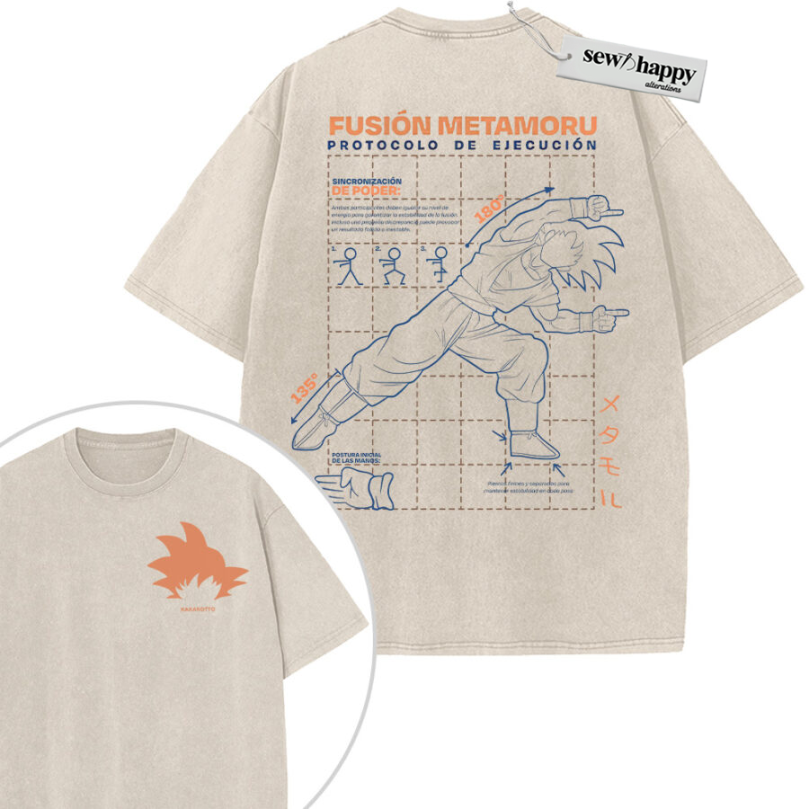 Wash Tee Son Goku Shirt, Dragon Ball Shirt, Anime Shirt, Vintage T-Shirt 2-Sided