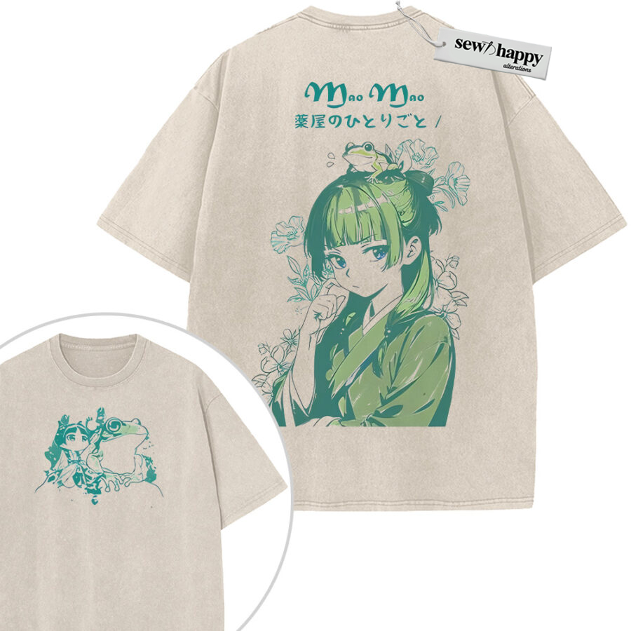 Wash Tee Maomao Shirt, The Apothecary Diaries Shirt, Anime Shirt, Vintage Tee 2-Sided
