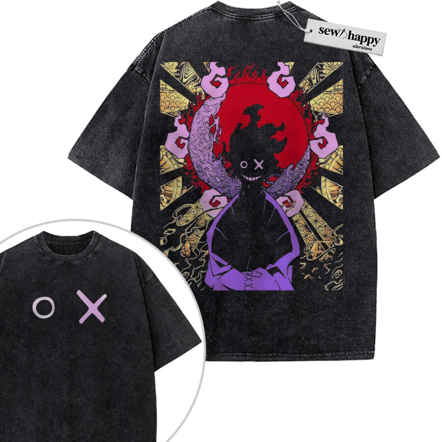 Wash Tee Benimaru Shinmon Shirt, Fire Force Shirt, Anime Shirt, Vintage T-Shirt 2-Sided