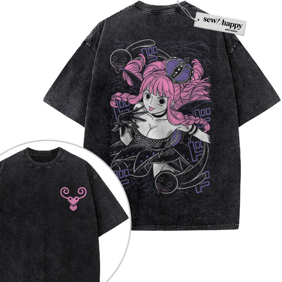 Wash Tee Perona Shirt, One Piece Shirt, Anime Shirt, Vintage Tee 2-Sided