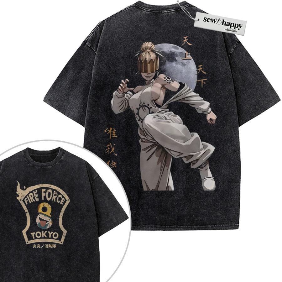Wash Tee Haumea Shirt, Fire Force Shirt, Anime Shirt, Vintage T-Shirt 2-Sided
